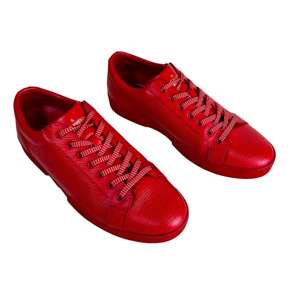 LOUIS VUITTON CONCORD SNEAKERS IN RED EPI LEATHER - Picture 2 of 14